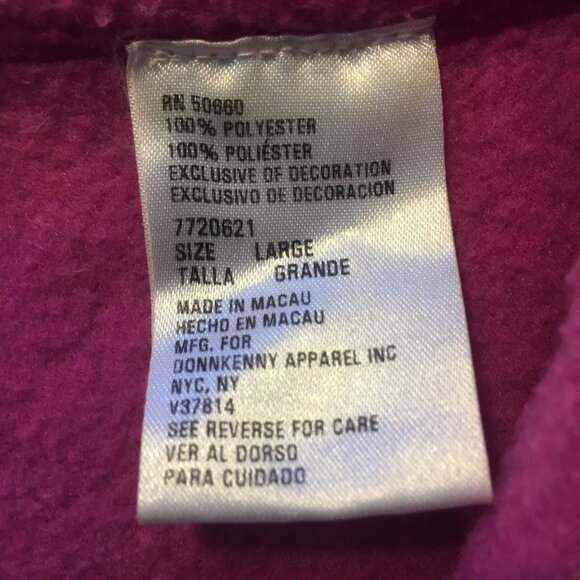 Disney Micky Mouse Gear Pink Pullover Fleece Vest Size Large u - Picture 4 of 9